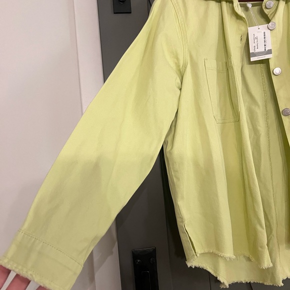 Mud Pie Lime green Button-Up Shirt/Shackett- women’s size S/M - Picture 3 of 9